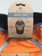 Wazoo Patch Cache Cap – 6 Secret Pocket Hat (Black) Updated Version