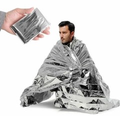 2 Pack Emergency Solar Blanket Packets Insulating Thermal Heat Survival Gear