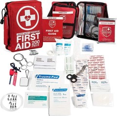 First Aid Kit 200 Pcs Medium Swiss Safe 2-in-1 Travel Home Businesses Bonus