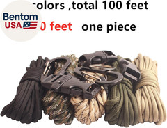 Paracord,Paracord 550 Combo Crafting Kits with 5 Types Buckles,20 Feet Each Para
