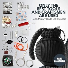 Paracord Grenade Survival Kit 48 Tools Emergency Camping Hiking Climbing Supply