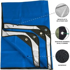 Thermal Emergency Blanket, 60x82in, Blue