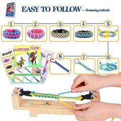 Paracord 550 Combo kit, 24 Colors 10ft Paracord Rope with Instruction, Multifunc