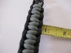 550 Paracord Survival Bracelet Cobra Black/Foliage Green Camping Tactical