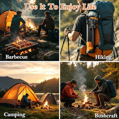 Ferro Rod Fire Starter – 18,000 Strikes Flint and Steel Magnesium Survival Tool