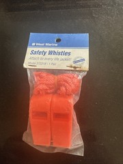 A1M3 West Marine Safety Whistles Pair 372318