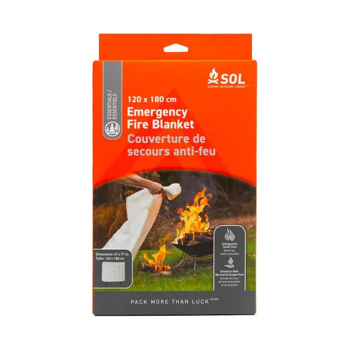 SOL Emergency Fire Blanket 47×71 Flame Retardant Fiberglass Safety Blanket