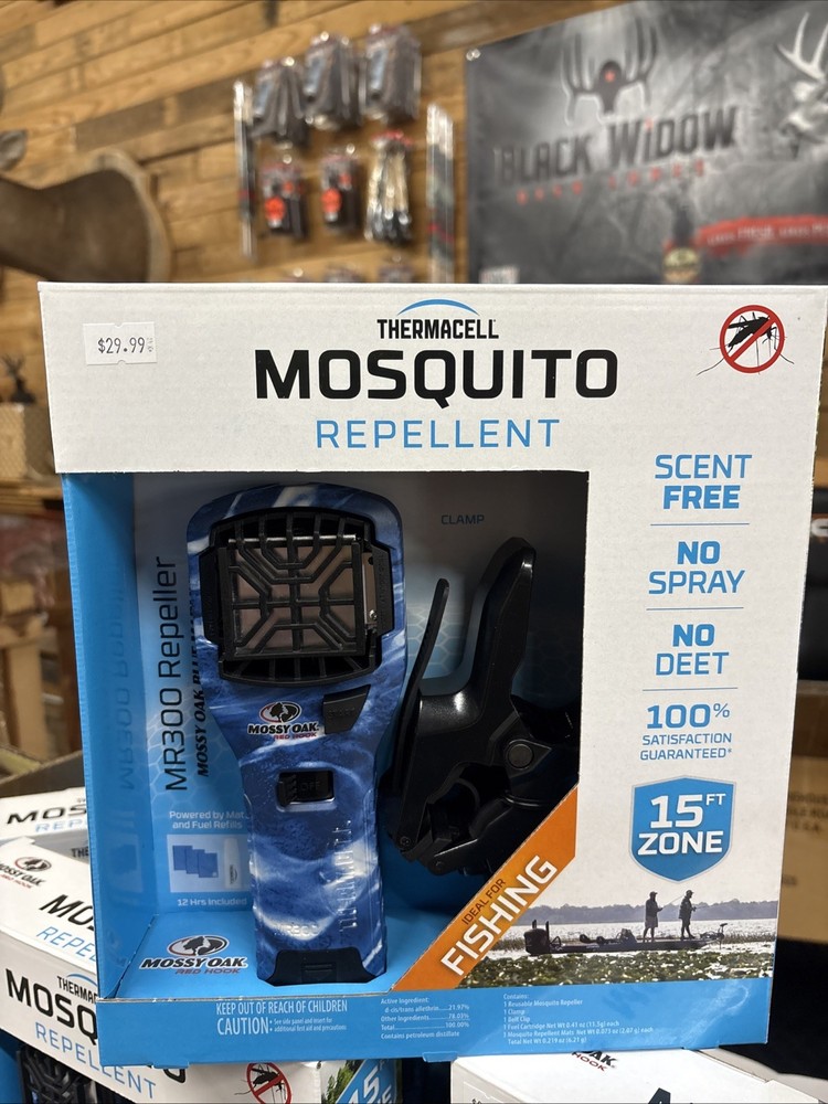 Thermacell MR300 Portable Mosquito Repeller Mossy Oak Fishing Hunting 15ft Zone