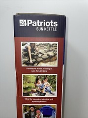 4 Patriots Sun Kettle 16.9 oz Boil Water Solar Heater OffGrid Hot Water From Sun