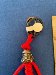 Knife lanyard. Bag, backpack, jacket zipper pull. Star Wars brass Stormtrooper 