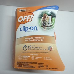 OFF! Clip-On Mosquito Repellent Fan Unit with 1 Refill, 12 Hours Protection