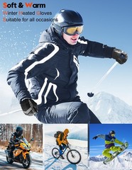 Svpro Heated Gloves For Men Women 5V 6000Mah Rechargeable Battery 3-Levels