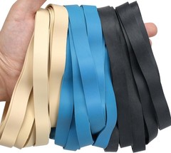 Rubber Bands Size#107 Heavy Duty Big Wide rubber band Black,blue,light brown