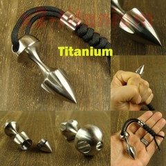 Titanium Ti Waterproof Capsule pill Bottle Lanyard bead Outdoor EDC Tool XH703