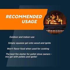 One Match Gel Fire Starter, 8 fl. oz.,Brown