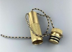 Brass Waterproof Mini Small Survival Match Fire Lighting Container Compass Kit