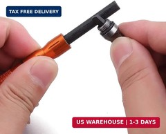 2PCS Compact Fire Starter with Scraper Striker, Replaceable Threaded Ferro Rod F