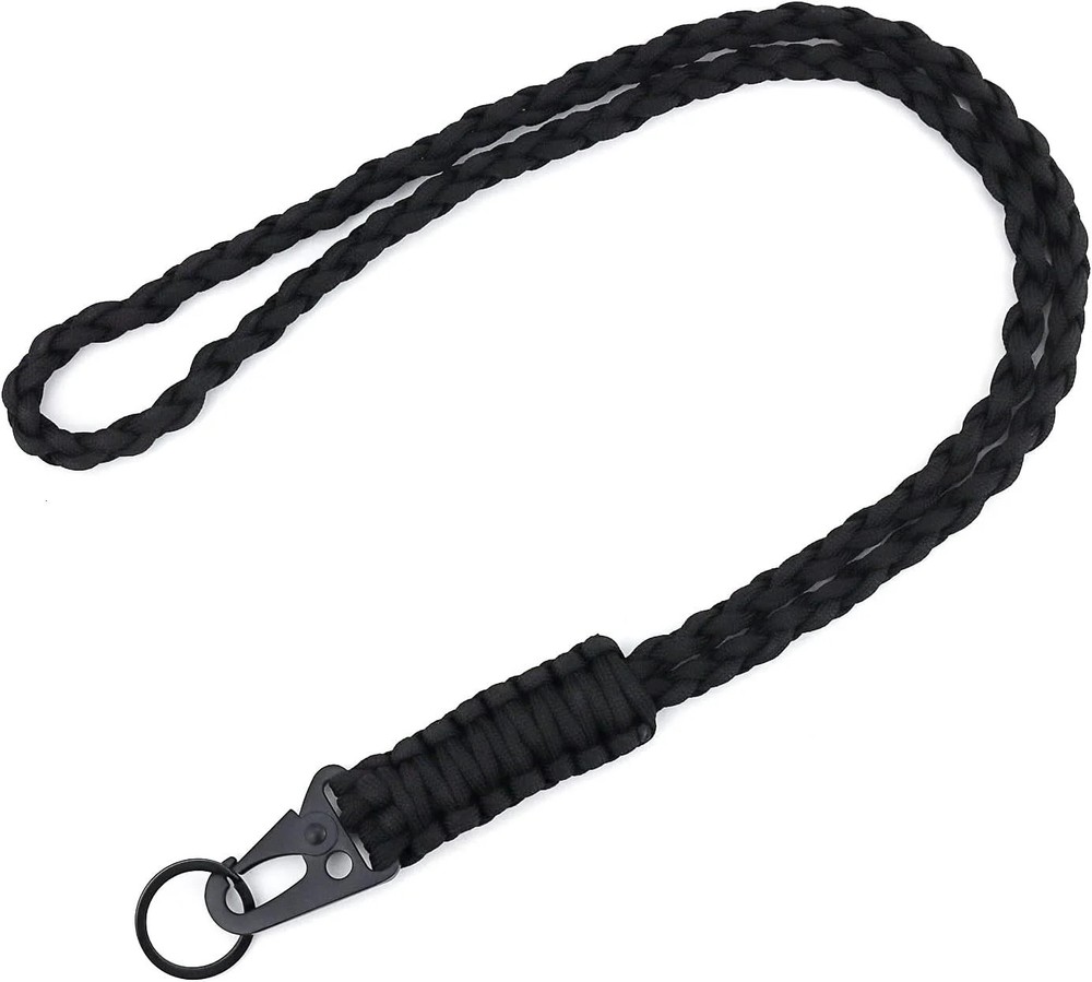 Heavy Duty Neck Lanyard Keychain for Men Women Outdoor Survival, Parachute Rope