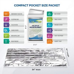 HB-10 Emergency Mylar Thermal Blankets – 10 Pack, Silver