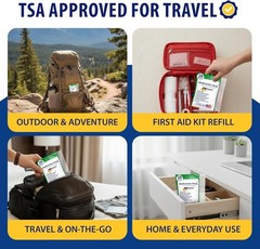 Travel Size First Aid Medical Kit 7 in 1 TSA Approved, Compact Emergency Travel