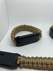 x3 Camouflage Survival Bracelet Multifunctional with Whistle and Knife Camping