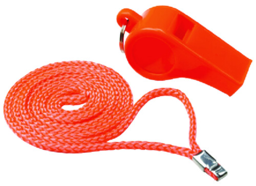 Seachoice Marine Safety Whistle-Orange Plastic with Lanyard