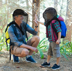 2 Pack Mosquito Head Net for Kids, Fits All Hats for Children, Black | Bug Fa…