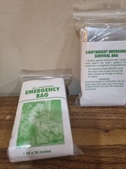 Two 84″x36″ All Weather Emergency Bags Lightweight Survival Bag