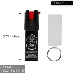 2 Pack Police Magnum pepper spray .50 oz Key Ring Clear Sleeve Defense Security