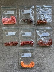 LOT OF 8 ORANGE / CORAL 550 7 Strand Paracord BLACK WHITE GREEN PINK YELLOW USA