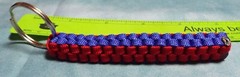 Key Ring Box Square Knot HANDMADE IN THE USA Red Blue 4″ -5″