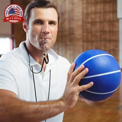 Stainless Steel Sports Whistles with Lanyard, Loud Crisp Sound Whistles Bulk Gre