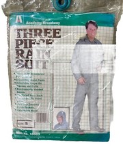 Vintage Academy Broadway Three Piece Rain Suit Waterproof Small Unopened Green