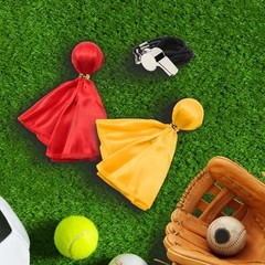 3Pcs Referee Set Football Yellow & Red Penalty Flags and Red & Yellow