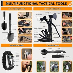 Survival Kit Emergency Gear Equipment 252 pcs First Aid Car Travel Outdoor