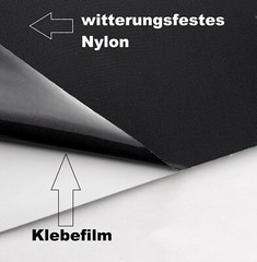 15 Aufkleber repair patch selbstklebend schwarz Nylon outdoor