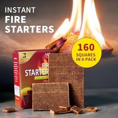 Fire Starter 160 pcs – Fire Starters for Campfire, Fire Starter Squares-160pcs