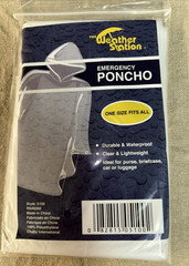 3 Pack- Weather Station Emergency Poncho Clear Lightweight ~ One Size Fits All