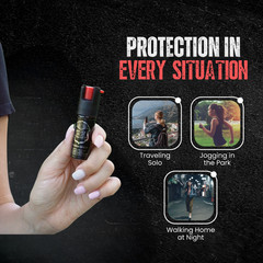 2 Police Magnum pepper spray .50oz pink ribbon keychain holster self defense