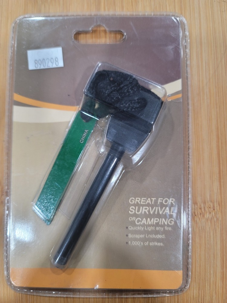 Fire Starter ~ MAGNESIUM FLINT ROD Comes With Scraper – 1000’S OF USES