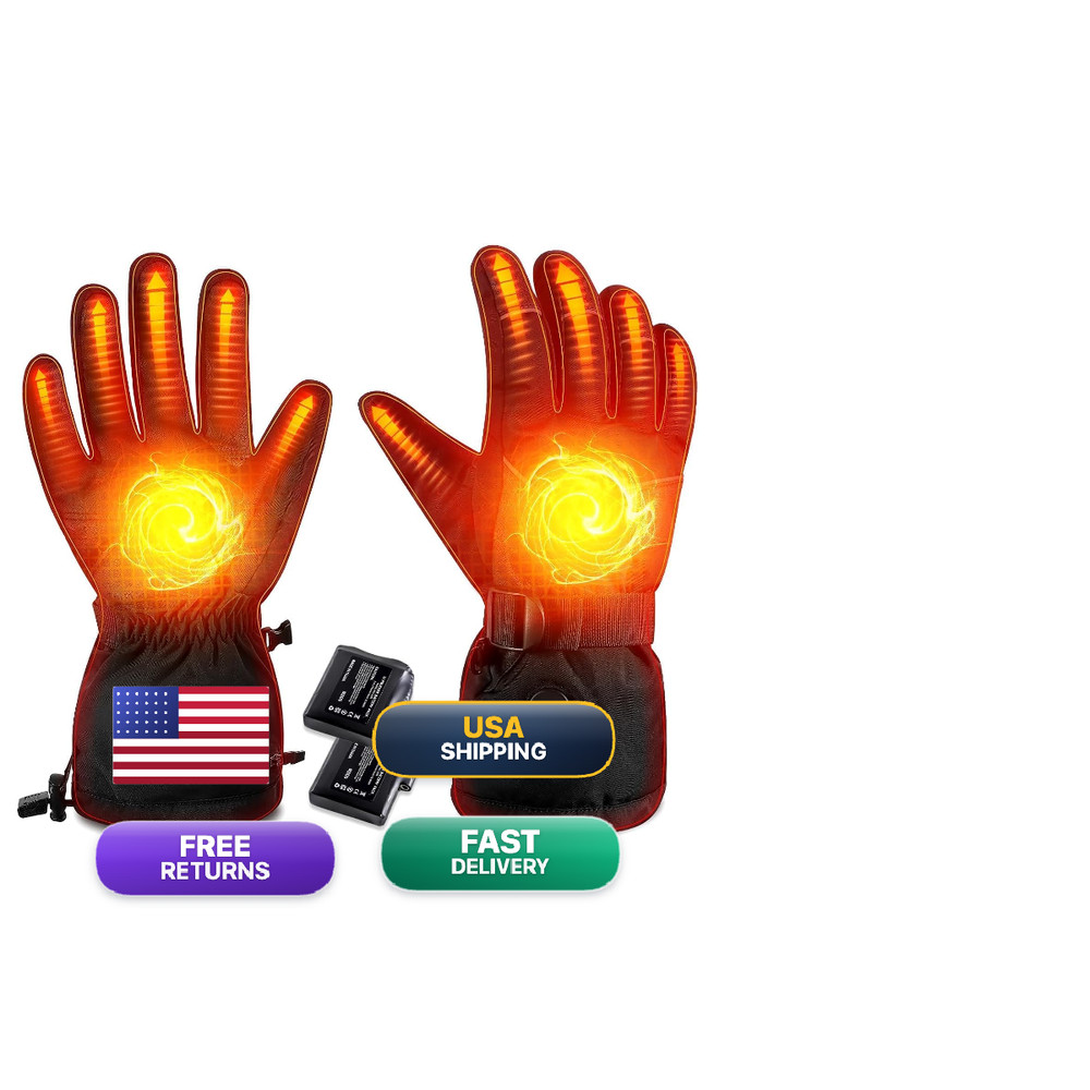Baowenqier Heated Gloves For Men And Women Rechargeable 7.4V 3200Mah Eletric