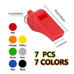 2 Pcs Plastic Whistle with Lanyard for Coaches Referees Officials Sports
