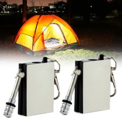 2Pcs Lighter Flint Magnesium Emergency Fire Starter Camping Survival Waterproof