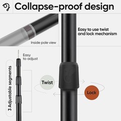 Green Elephant Camping Tarp Poles – Adjustable Aluminum Telescoping 2