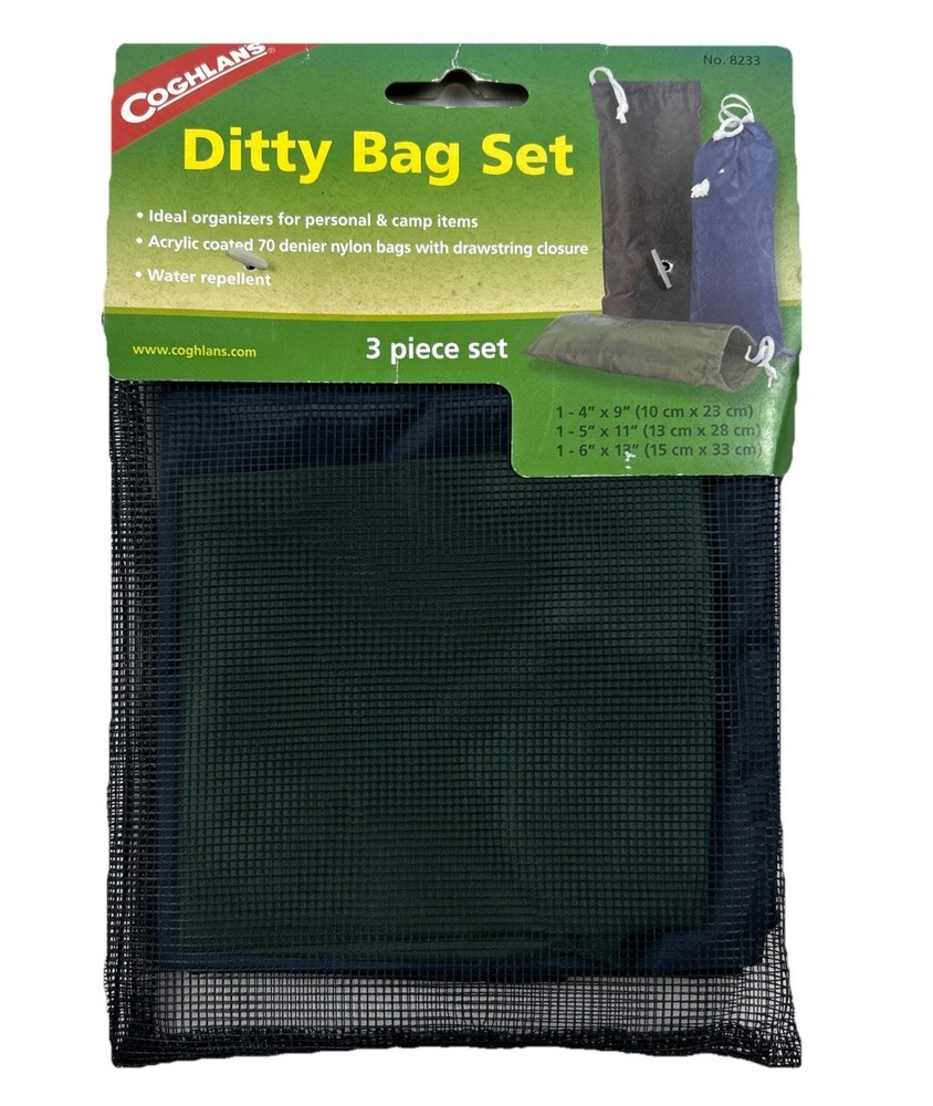 NEW Coghlan’S Ditty Bag 3-Piece Set Camping Gear Acrylic Nylon Bags Water Proof
