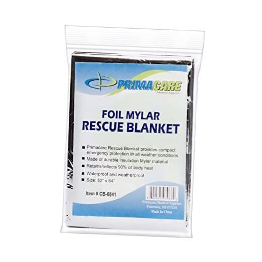 CB-684Emergency Foil Mylar Thermal Blanket, 84″ Length x 52″ Width 1