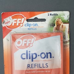 OFF! Clip-On Mosquito Repellent REFILLS 2pk – Keeps Mosquitoes Away 24 Hours NOS