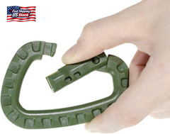 Paracord Planet Tactical Carabiner Keychain 6 Pack – Durable Plastic Carabiners