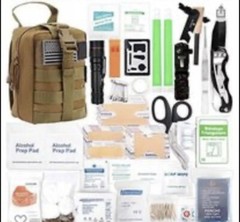 Survival Kit Emergency Backpack Prepper Supplies First Aid Food Gear-268 Pieces