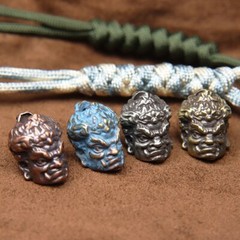Buddha Acalanatha Brass EDC Paracord Bead Knife Lanyard Pendants DIY Accessories